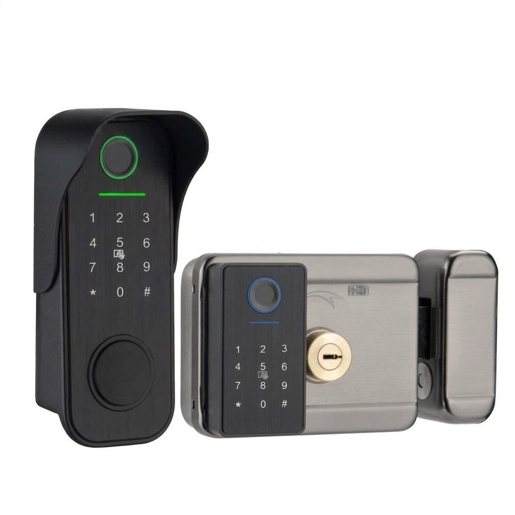Khóa cổng vân tay, mã số, thẻ từ Tuya Wifi chống nước