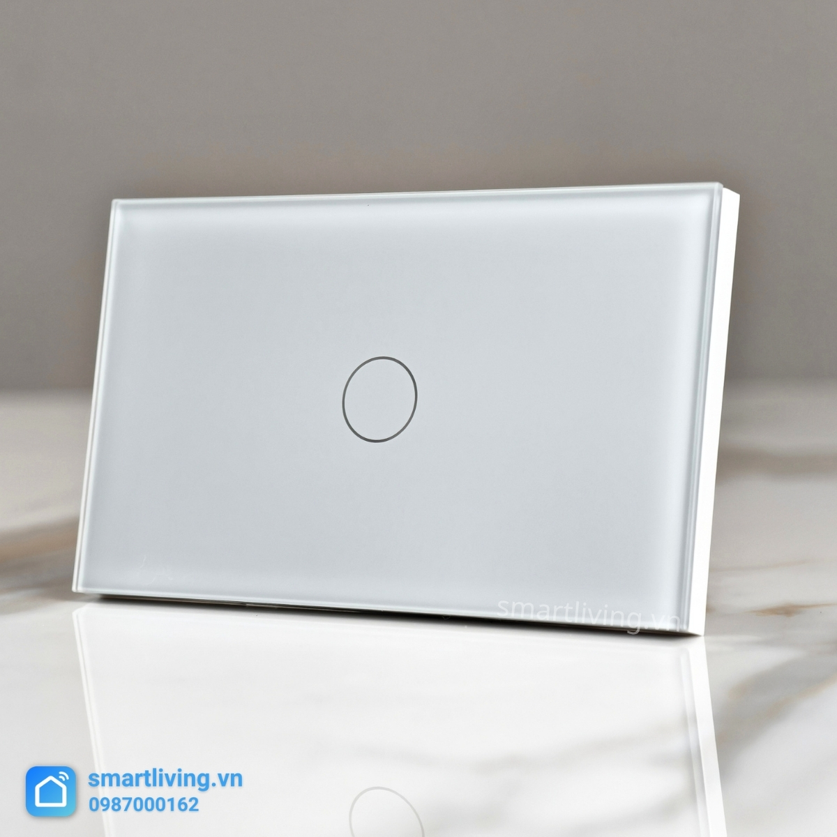 Công tắc thông minh Tuya Wifi Chữ Nhật 1 nút trắng