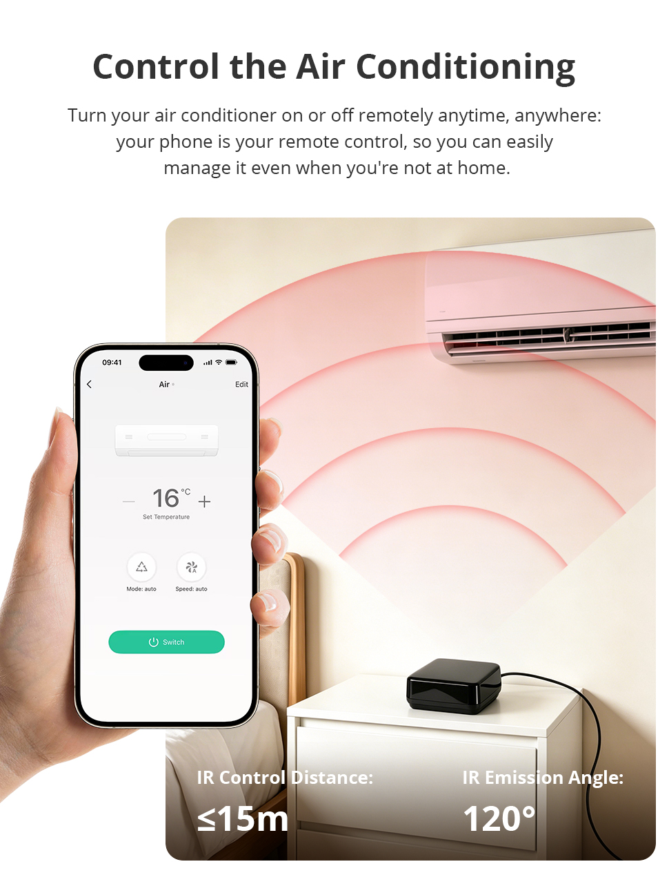 Điều khiển hồng ngoại Tuya Zigbee hỗ trợ Apple Homekit điều khiển điều hoà từ xa