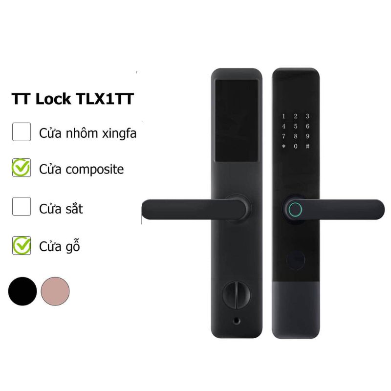 Khóa vân tay TTLock TLX1TT dùng cho cửa gỗ
