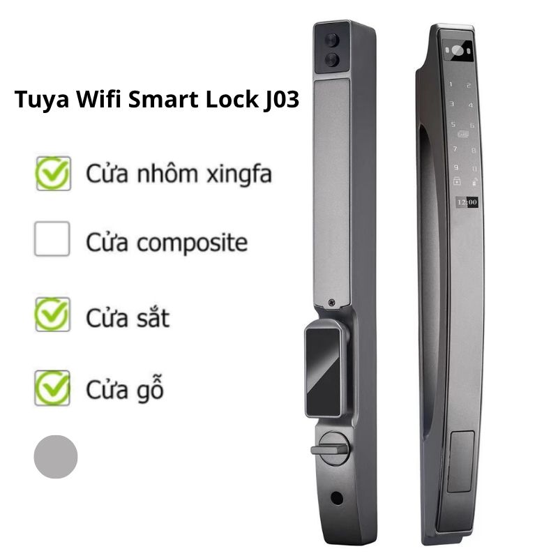 Khóa Thông Minh Tuya Wifi Smart Lock J03