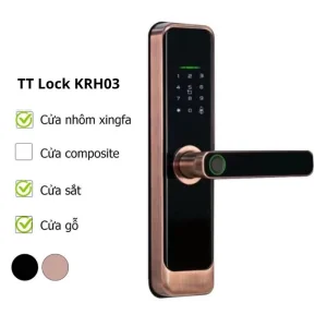 Khóa Cửa Gỗ/Chung Cư KRH03 Mặt Kính Cường Lực