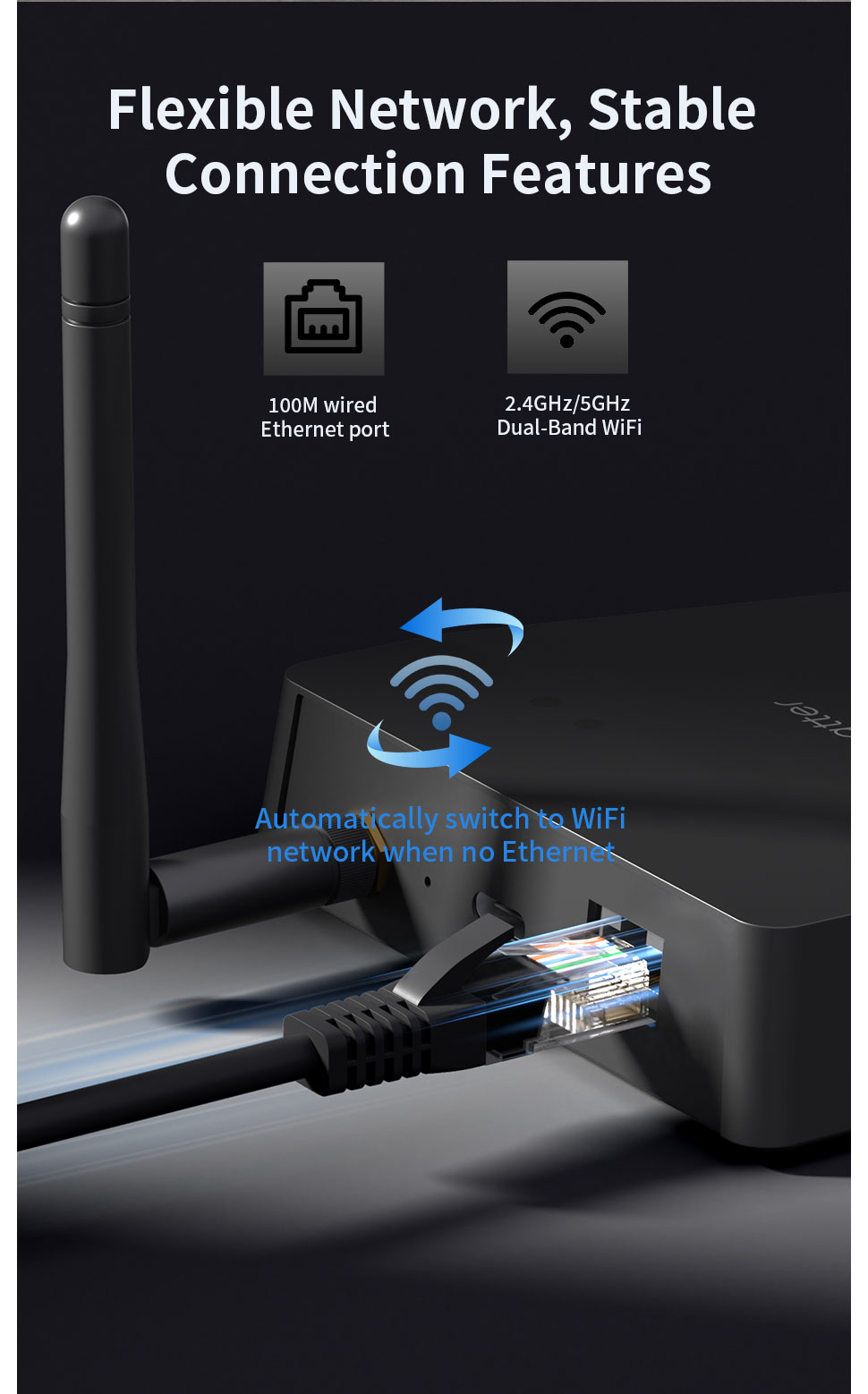 Trung tâm Hub Zigbee M1 Pro tương thích Matter Apple Homekit kết nối LAN và Wi-Fi