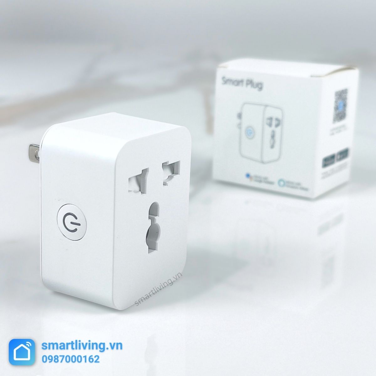 Ổ cắm đơn Tuya Wifi đo điện tiêu thụ ổ cắm + hộp