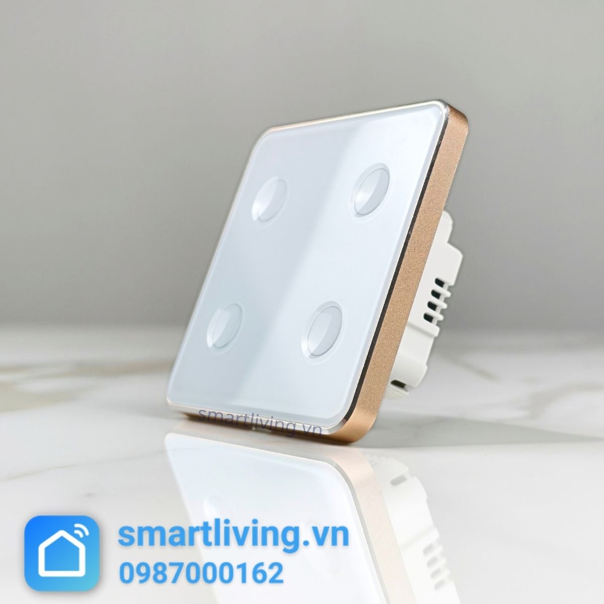 Công tắc thông minh Zigbee Tuya Mặt Vuông Lõm